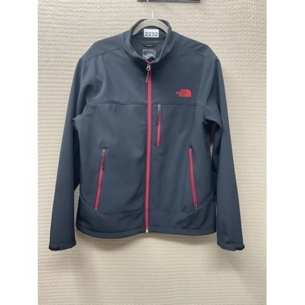 The North Face Apex Bionic Black/Red FullZip Fleece Lined Jacket Men L Nicaragua